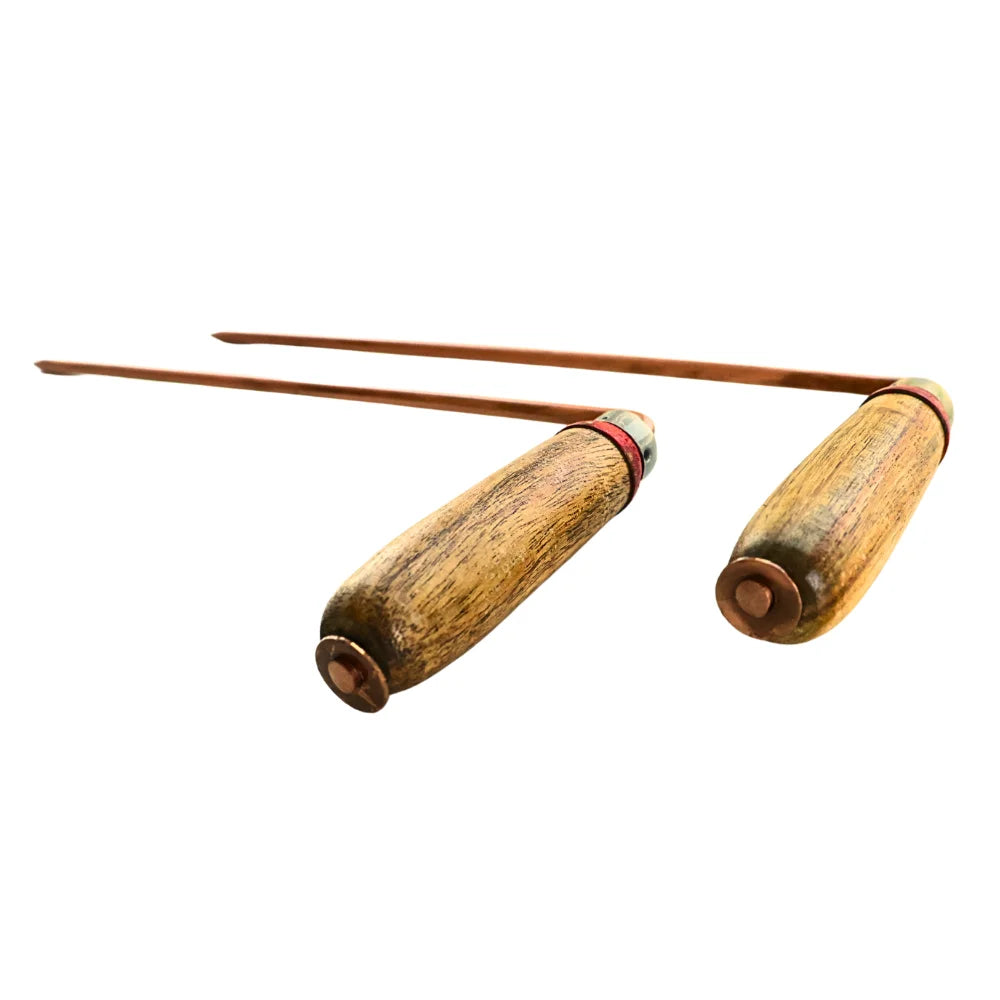Copper Dowsing Rods L Shape For Vastu with Wooden Handle (Pair)